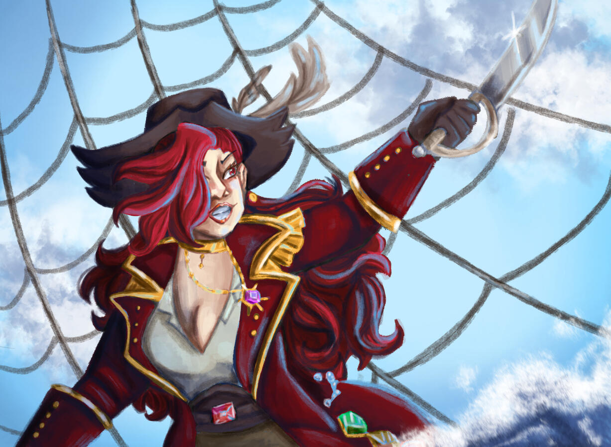 A piece I did for the Artfight Discord server's 2024 "Draw The Person Above You" event. The character depicted belongs to MorganGallagher