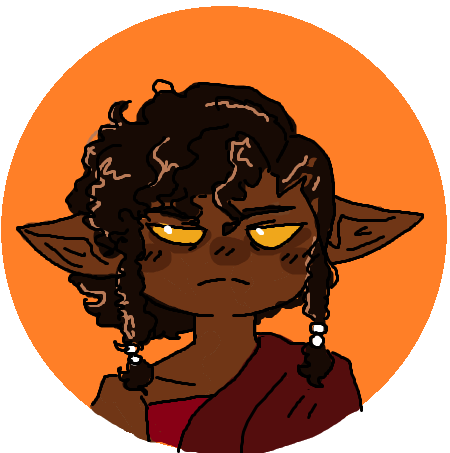 An MSpaint style bust of one of my characters