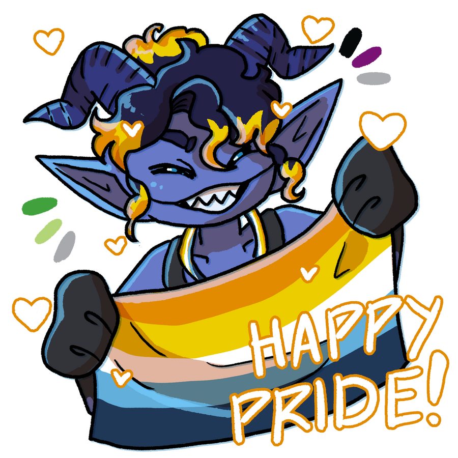 A drawing of my Sona made for pride month 2026 A drawing of my Sona made for pride month 2026